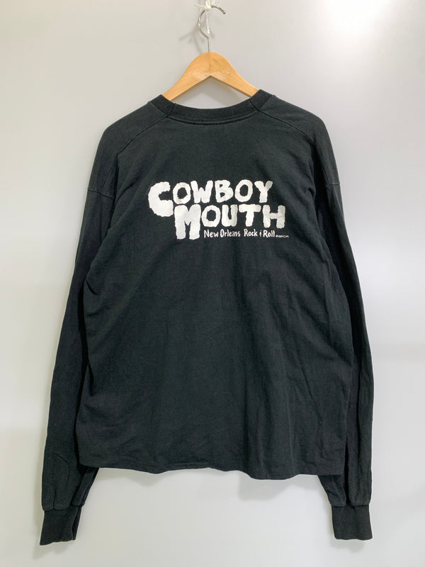 【現状渡し品】【メンズ】 COWBOY MOUTH カウボーイ マウス Tシャツ 長袖 ショートスリーブ バンドTシャツ メンズ トップス 146-260901-em-14-min サイズ：XL カラー：ブラック 万代Net店
