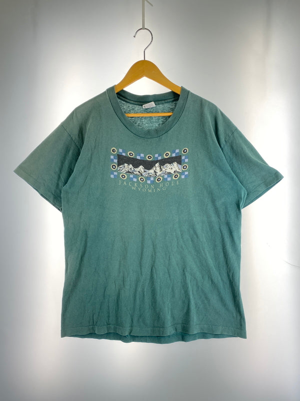 【中古品】【メンズ】 anvil アンビル JACKSON HOLE WYOMING ジャクソン ホール ワイオミング Tシャツ 半袖 ショートスリーブ ティーシャツ 146-260830-hu-58-min サイズ：L カラー：グリーン系 万代Net店
