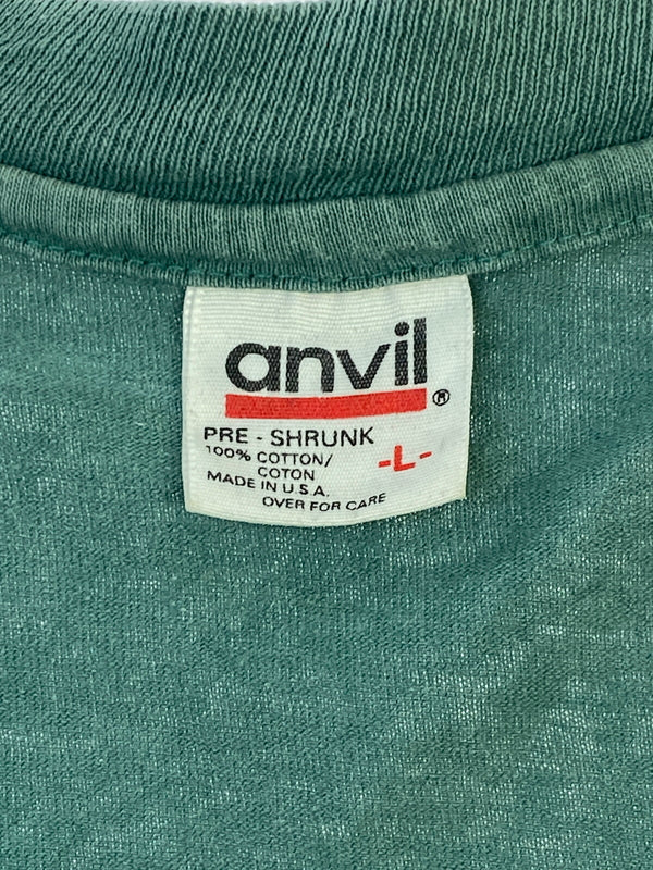 【中古品】【メンズ】 anvil アンビル JACKSON HOLE WYOMING ジャクソン ホール ワイオミング Tシャツ 半袖 ショートスリーブ ティーシャツ 146-260830-hu-58-min サイズ：L カラー：グリーン系 万代Net店