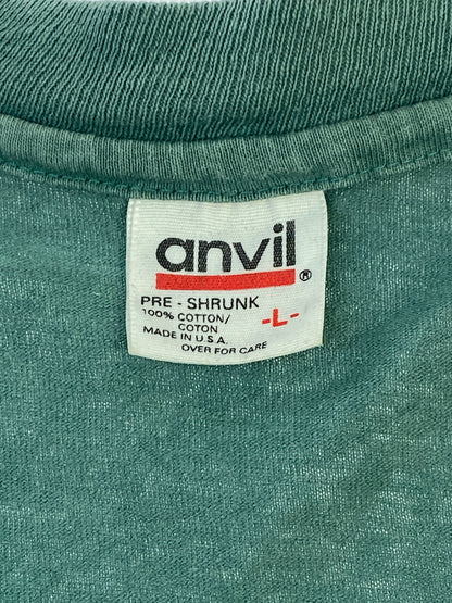 【中古品】【メンズ】 anvil アンビル JACKSON HOLE WYOMING ジャクソン ホール ワイオミング Tシャツ 半袖 ショートスリーブ ティーシャツ 146-260830-hu-58-min サイズ：L カラー：グリーン系 万代Net店