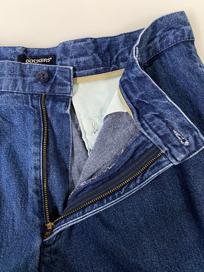 【中古品】【メンズ】 DOCKERS ドッカーズ ツータック デニム メンズ デニム パンツ ボトムス ジーパン ジーンズ 157-260904-em-29-min サイズ：W33×L32 カラー：インディゴ 万代Net店