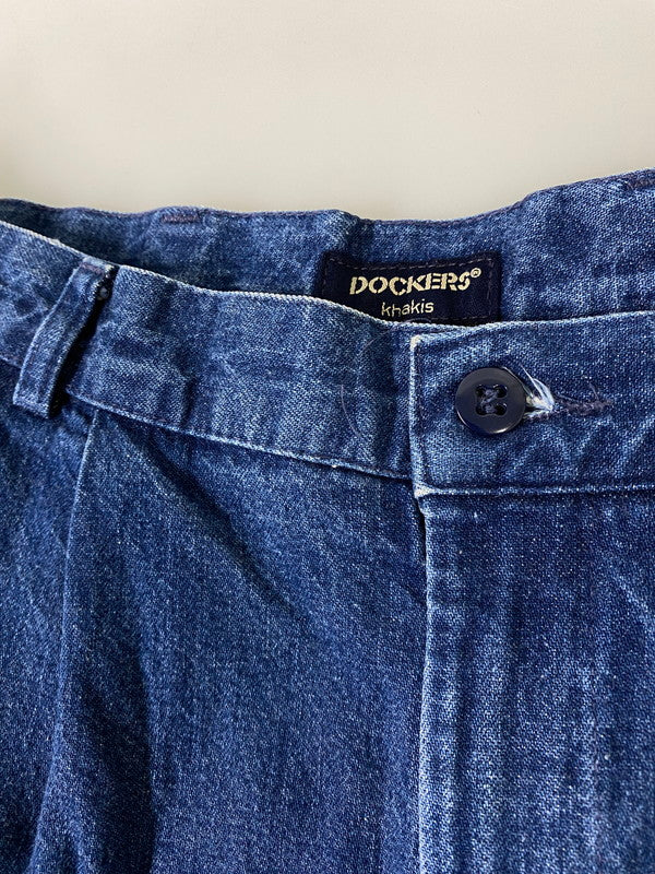 【中古品】【メンズ】 DOCKERS ドッカーズ ツータック デニム メンズ デニム パンツ ボトムス ジーパン ジーンズ 157-260904-em-29-min サイズ：W33×L32 カラー：インディゴ 万代Net店