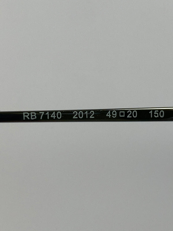 【中古品】【メンズ/レディース】 RAY-BAN レイバン メガネ RB7140 アクセサリー ファッション アイテム 度なし 49□20-150 203-260830-em-52-min カラー：ポリッシュ ハバナ 万代Net店