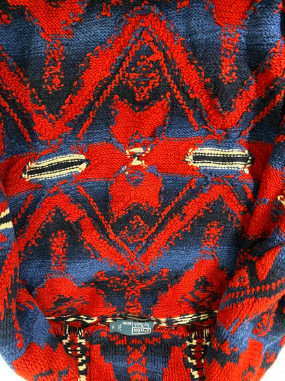 【中古品】【メンズ】 POLO RALPH LAUREN ポロ・ラルフローレン 90'S ネイティブ柄 カウチン 90年代 ウールセーター メンズ アウター ヴィンテージ 146-260901-em-37-min サイズ：S カラー：レッド系 万代Net店