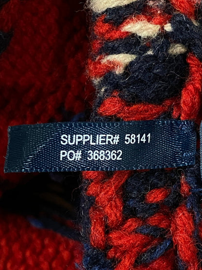 【中古品】【メンズ】 POLO RALPH LAUREN ポロ・ラルフローレン 90'S ネイティブ柄 カウチン 90年代 ウールセーター メンズ アウター ヴィンテージ 146-260901-em-37-min サイズ：S カラー：レッド系 万代Net店