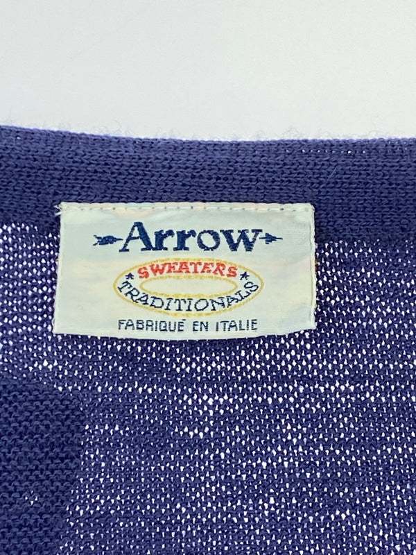 【中古品】【メンズ】 ARROW アロー LOGO CARDIGAN ロゴ カーディガン トップス 146-260909-yn-39-min サイズ：XL カラー：パープル 万代Net店