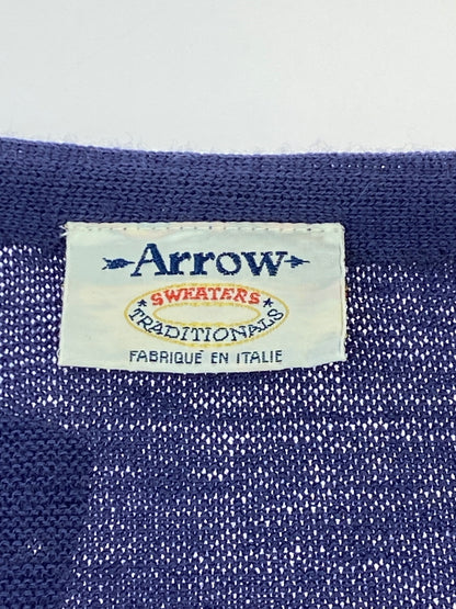 【中古品】【メンズ】 ARROW アロー LOGO CARDIGAN ロゴ カーディガン トップス 146-260909-yn-39-min サイズ：XL カラー：パープル 万代Net店
