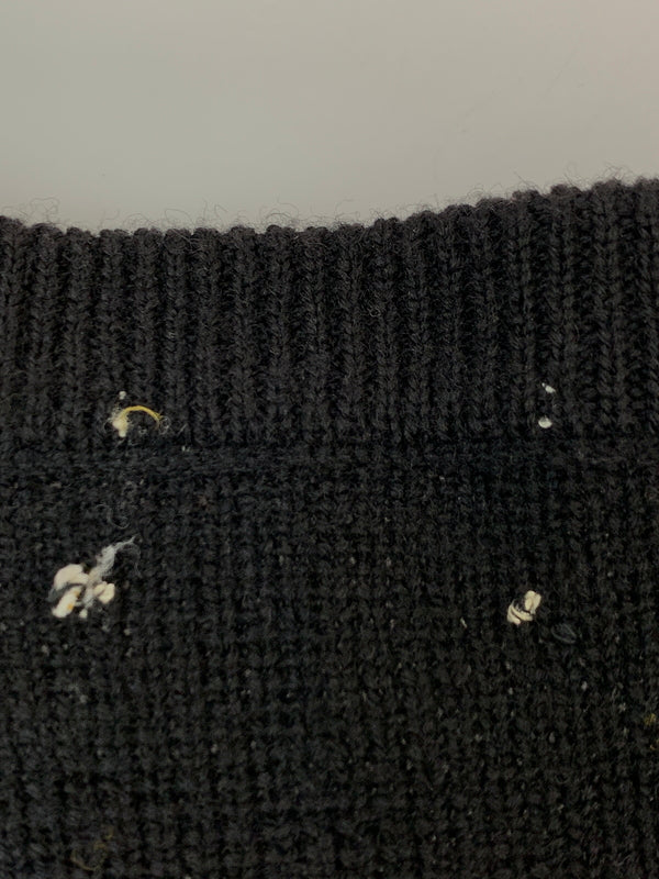 【中古品】【メンズ】 VINTAGE ヴィンテージ DIAMOND PATTERN ZIP UP SWEATER ダイアモンド パターン ジップ アップ セーター トップス ニット 146-260903-hu-24-min サイズ：タグなしのため不明 カラー：ブラック 万代Net店