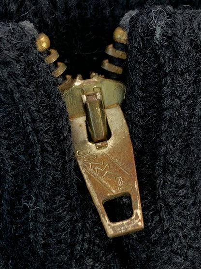 【中古品】【メンズ】 VINTAGE ヴィンテージ DIAMOND PATTERN ZIP UP SWEATER ダイアモンド パターン ジップ アップ セーター トップス ニット 146-260903-hu-24-min サイズ：タグなしのため不明 カラー：ブラック 万代Net店