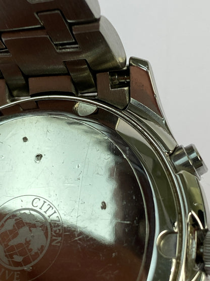【中古品】【メンズ】 CITIZEN シチズン アナログ クオーツ腕時計 FRD59-2391 H415-S033004 ECO-DRIVE メンズ ウォッチ ソーラー電場腕時計 197-260830-em-49-min カラー：シルバー/ブラック 万代Net店
