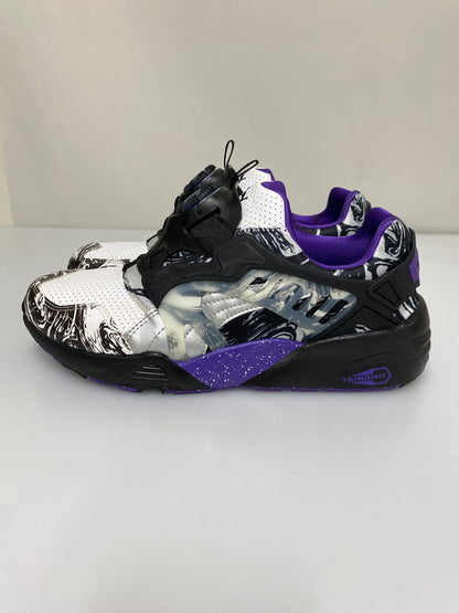 【中古品】【メンズ】 PUMA プーマ DISC BLAZE ATMOS 394416-01 アトモス別注 プーマ ディスクブレイズ 墨流し スニーカー メンズ シューズ 靴 163-260830-em-18-min サイズ：27.0cm カラー：ブラック/ホワイト/パープル 万代Net店