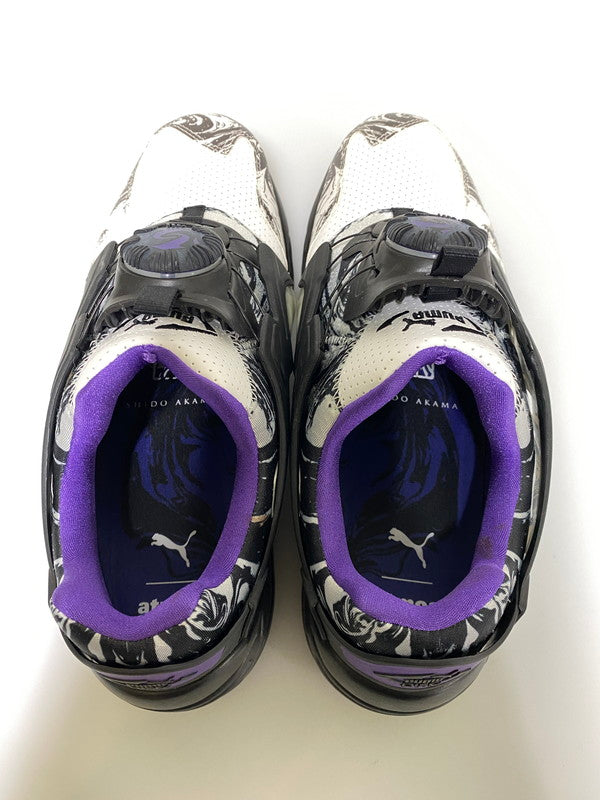 【中古品】【メンズ】 PUMA プーマ DISC BLAZE ATMOS 394416-01 アトモス別注 プーマ ディスクブレイズ 墨流し スニーカー メンズ シューズ 靴 163-260830-em-18-min サイズ：27.0cm カラー：ブラック/ホワイト/パープル 万代Net店