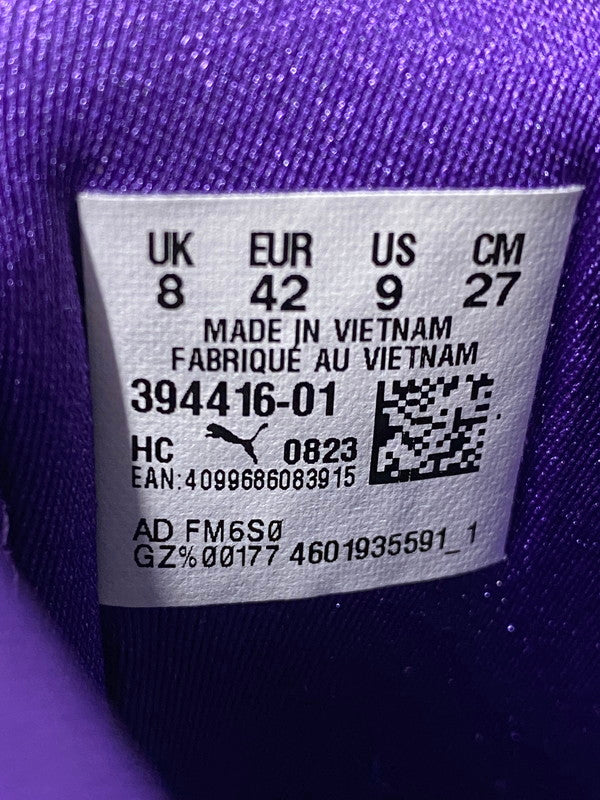 【中古品】【メンズ】 PUMA プーマ DISC BLAZE ATMOS 394416-01 アトモス別注 プーマ ディスクブレイズ 墨流し スニーカー メンズ シューズ 靴 163-260830-em-18-min サイズ：27.0cm カラー：ブラック/ホワイト/パープル 万代Net店
