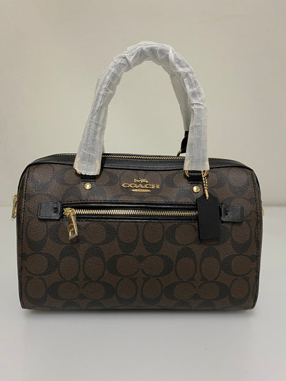 【中古品】【レディース】 COACH コーチ シグネチャー 2WAY BAG F83607 ハンドバッグ ローワン サッチェル ボストン型 レディース カバン 鞄 ショルダーバッグ 180-260830-em-16-min カラー：ブラウン系 万代Net店