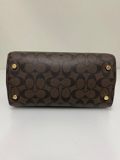 【中古品】【レディース】 COACH コーチ シグネチャー 2WAY BAG F83607 ハンドバッグ ローワン サッチェル ボストン型 レディース カバン 鞄 ショルダーバッグ 180-260830-em-16-min カラー：ブラウン系 万代Net店