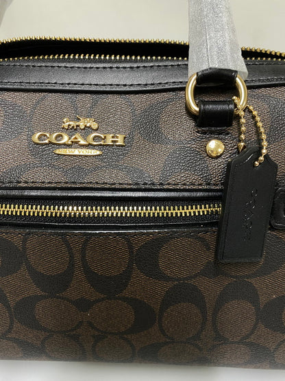 【中古品】【レディース】 COACH コーチ シグネチャー 2WAY BAG F83607 ハンドバッグ ローワン サッチェル ボストン型 レディース カバン 鞄 ショルダーバッグ 180-260830-em-16-min カラー：ブラウン系 万代Net店