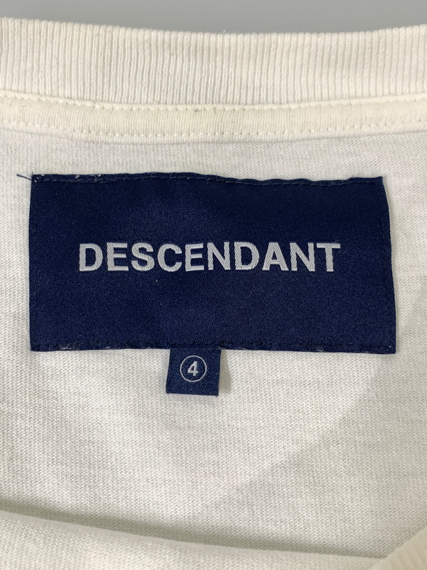 【中古品】【メンズ】 DESCENDANT ディセンダント CETUS シータス SS TEE 半袖 Tシャツ ティー ショートスリーブ 142-260829-hu-15-min サイズ：4 カラー：ホワイト 万代Net店