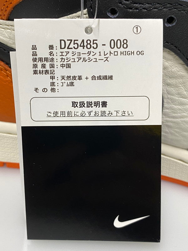 【中古美品】【メンズ】 NIKE ナイキ AIR JORDAN 1 RETRO HIGH OG DZ5485-008 エアジョーダン1 レトロ ハイ OG シャッタードバックボード (2025) スニーカー メンズ シューズ 靴 160-260830-em-23-min サイズ：27.5cm カラー：BLACK/BLACK-SAIL STARFISH 万代Net店