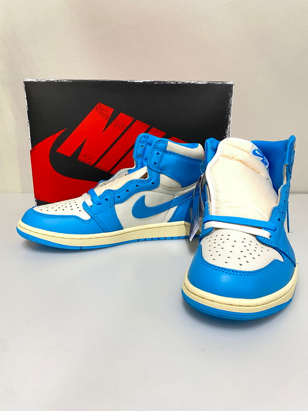 【中古美品】【メンズ】 NIKE ナイキ AIR JORDAN 1 RETRO HIGH OG UNC REIMAGINED DZ5485-402 エアジョーダン1 レトロ ハイ OG UNC リイマジンド スニーカー メンズ シューズ 靴 160-260830-em-21-min サイズ：27.5cm カラー：ダークパウダーブルー／セイル 万代Net店