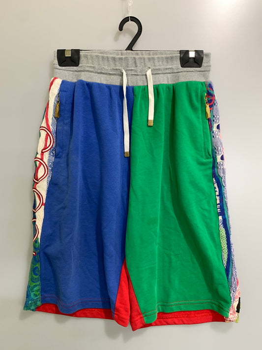 【中古品】【メンズ】 COOGI クージー SWEAT SHORTS スウェット ショーツ ハーフパンツ ボトムス 157-260830-hu-16-min サイズ：L カラー：グリーン/ブルー/レッド 万代Net店
