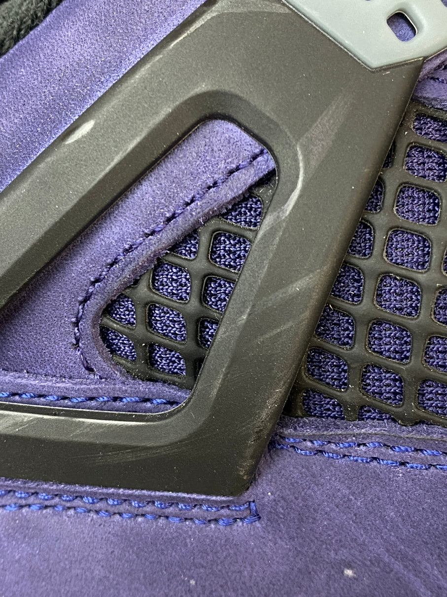 【中古品】【メンズ】 NIKE ナイキ AIR JORDAN 4 RETRO OG LAKERS FV5029-500 エアジョーダン4 レトロ OG レイカーズ スニーカー メンズ シューズ 靴 160-260830-em-38-min サイズ：26.5cm カラー：インペリアルパープル/ブラック/イエロー 万代Net店