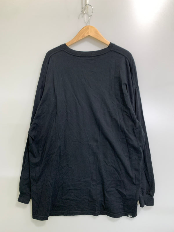 【中古品】【メンズ】 HYSTERIC GLAMOUR ヒステリックグラマー HYSTERIC QUEEN OVERSIZED T-SHIRT ヒステリック クイーン オーバーサイズド ティーシャツ 01253CL04 Tシャツ ロングスリーブ 長袖 140-260830-hu-06-min サイズ：FREE カラー：ブラック 万代Net店