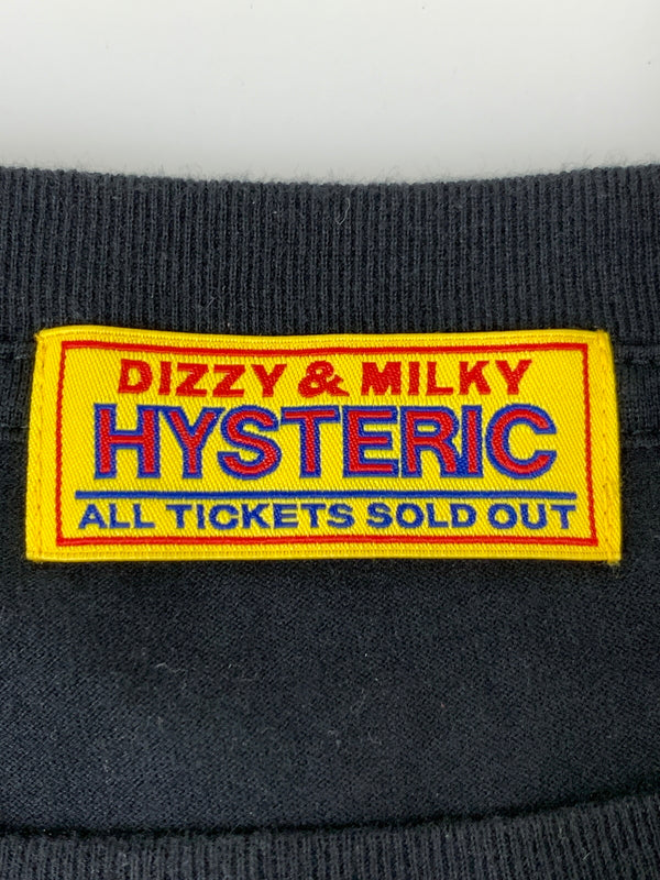 【中古品】【メンズ】 HYSTERIC GLAMOUR ヒステリックグラマー HYSTERIC QUEEN OVERSIZED T-SHIRT ヒステリック クイーン オーバーサイズド ティーシャツ 01253CL04 Tシャツ ロングスリーブ 長袖 140-260830-hu-06-min サイズ：FREE カラー：ブラック 万代Net店