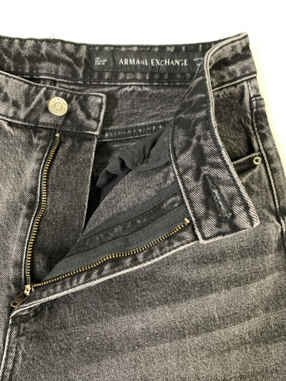 【中古品】【メンズ】 ARMANI EXCHANGE アルマーニエクスチェンジ BLACK DENIM PANTS ブラック デニム パンツ ボトムス ジーパン 152-260830-hu-13-min サイズ：28 カラー：ブラックインディゴ 万代Net店