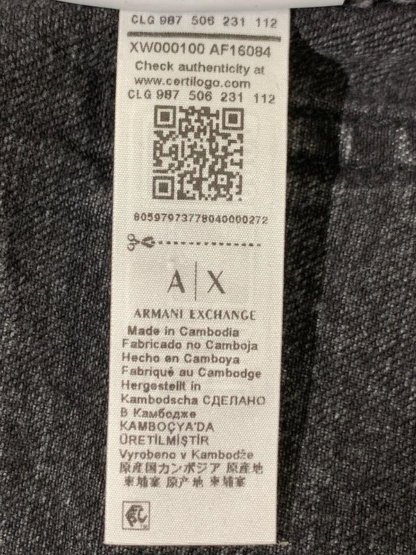 【中古品】【メンズ】 ARMANI EXCHANGE アルマーニエクスチェンジ BLACK DENIM PANTS ブラック デニム パンツ ボトムス ジーパン 152-260830-hu-13-min サイズ：28 カラー：ブラックインディゴ 万代Net店