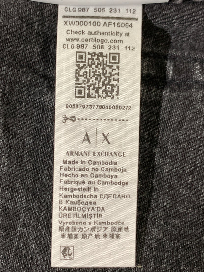 【中古品】【メンズ】 ARMANI EXCHANGE アルマーニエクスチェンジ BLACK DENIM PANTS ブラック デニム パンツ ボトムス ジーパン 152-260830-hu-13-min サイズ：28 カラー：ブラックインディゴ 万代Net店