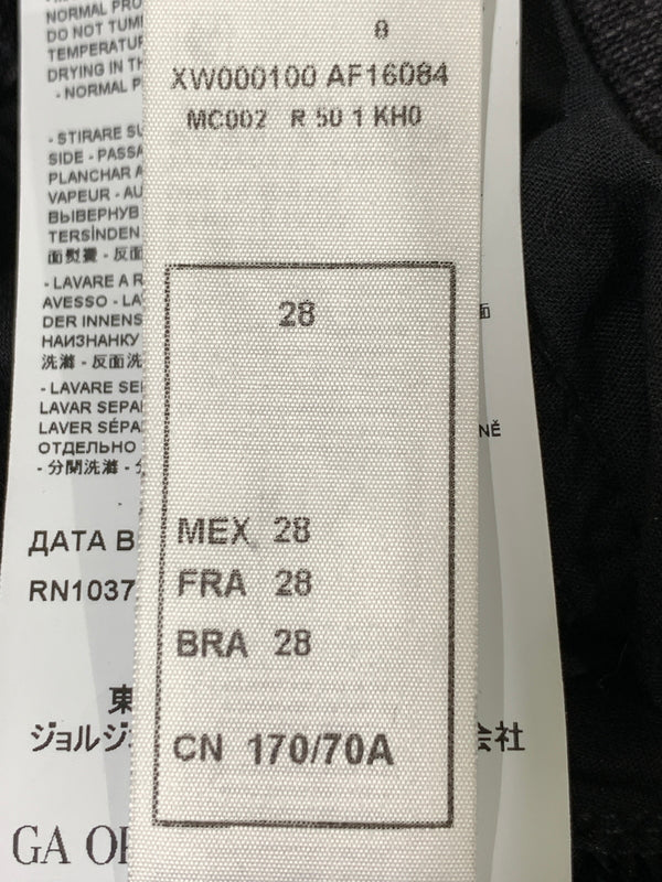 【中古品】【メンズ】 ARMANI EXCHANGE アルマーニエクスチェンジ BLACK DENIM PANTS ブラック デニム パンツ ボトムス ジーパン 152-260830-hu-13-min サイズ：28 カラー：ブラックインディゴ 万代Net店