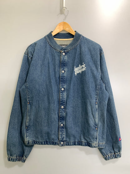 【中古品】【メンズ】 HYSTERIC GLAMOUR ヒステリックグラマー HG SOUND LOGO DENIM BLOUSON サウンド ロゴ デニム ブルゾン 02223AB14 上着 アウター デニム ジャケット 140-260830-hu-05-min サイズ：L カラー：ブルーインディゴ 万代Net店