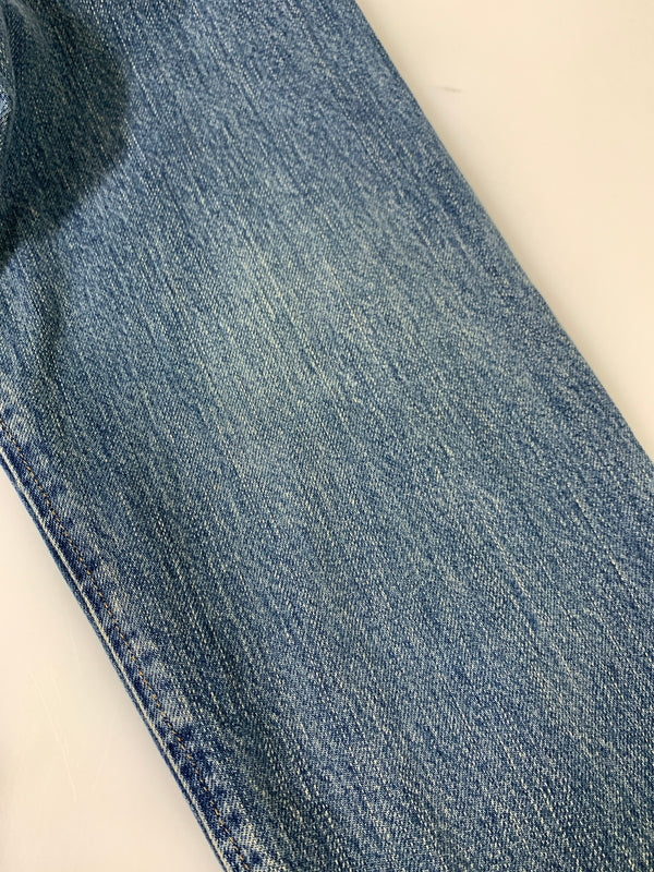 【中古品】【メンズ】 HYSTERIC GLAMOUR ヒステリックグラマー HG SOUND LOGO DENIM BLOUSON サウンド ロゴ デニム ブルゾン 02223AB14 上着 アウター デニム ジャケット 140-260830-hu-05-min サイズ：L カラー：ブルーインディゴ 万代Net店