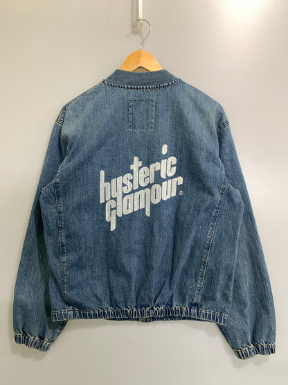【中古品】【メンズ】 HYSTERIC GLAMOUR ヒステリックグラマー HG SOUND LOGO DENIM BLOUSON サウンド ロゴ デニム ブルゾン 02223AB14 上着 アウター デニム ジャケット 140-260830-hu-05-min サイズ：L カラー：ブルーインディゴ 万代Net店