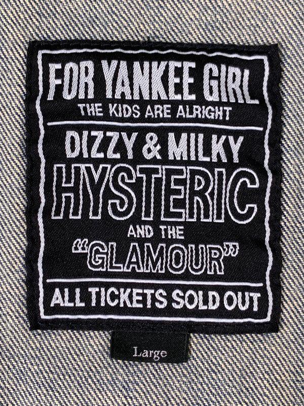 【中古品】【メンズ】 HYSTERIC GLAMOUR ヒステリックグラマー HG SOUND LOGO DENIM BLOUSON サウンド ロゴ デニム ブルゾン 02223AB14 上着 アウター デニム ジャケット 140-260830-hu-05-min サイズ：L カラー：ブルーインディゴ 万代Net店
