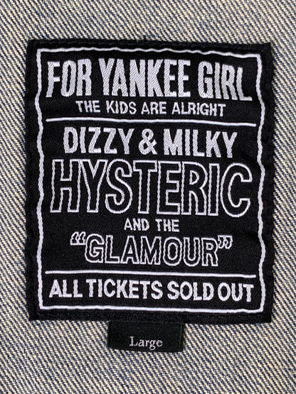 【中古品】【メンズ】 HYSTERIC GLAMOUR ヒステリックグラマー HG SOUND LOGO DENIM BLOUSON サウンド ロゴ デニム ブルゾン 02223AB14 上着 アウター デニム ジャケット 140-260830-hu-05-min サイズ：L カラー：ブルーインディゴ 万代Net店