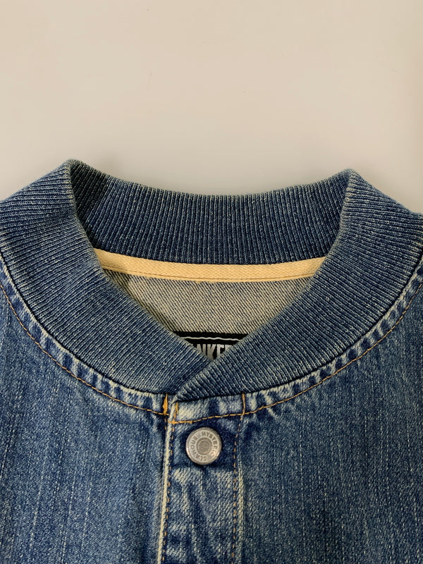 【中古品】【メンズ】 HYSTERIC GLAMOUR ヒステリックグラマー HG SOUND LOGO DENIM BLOUSON サウンド ロゴ デニム ブルゾン 02223AB14 上着 アウター デニム ジャケット 140-260830-hu-05-min サイズ：L カラー：ブルーインディゴ 万代Net店