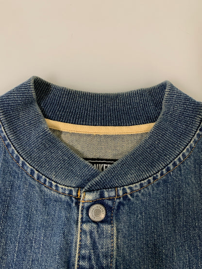【中古品】【メンズ】 HYSTERIC GLAMOUR ヒステリックグラマー HG SOUND LOGO DENIM BLOUSON サウンド ロゴ デニム ブルゾン 02223AB14 上着 アウター デニム ジャケット 140-260830-hu-05-min サイズ：L カラー：ブルーインディゴ 万代Net店
