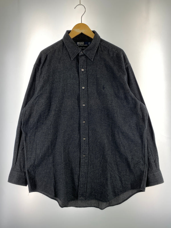 【中古品】【メンズ】 POLO RALPH LAUREN ポロ ラルフローレン LOWELL SPORT SHIRT ロウェル スポーツ シャツ 長袖 シャツ ロングスリーブ 146-260830-hu-40-min サイズ：L カラー：ダークグレー 万代Net店