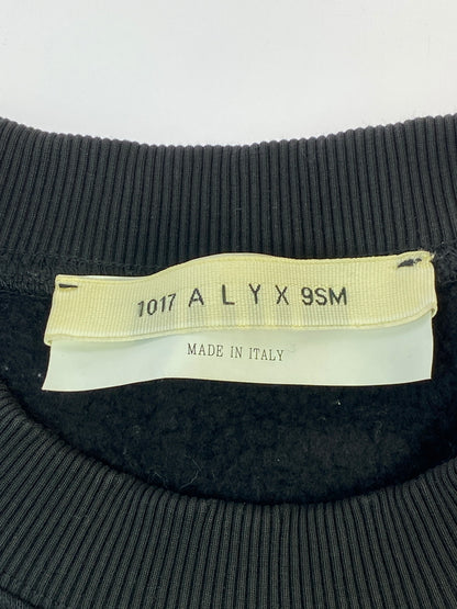 【中古品】【メンズ】 1017 ALYX 95M LOGO SWEATSHIRT ロゴ スウェット シャツ トレーナー 長袖 ロングスリーブ 142-260830-hu-35-min サイズ：M カラー：ブラック 万代Net店