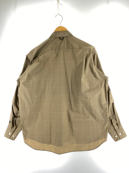 【中古品】【メンズ】 DAIWA ダイワ TECH WORK SHIRTS テック ワーク シャツ PIER39 BE-86022 長袖シャツ ロングスリーブ 144-260830-hu-37-min サイズ：S カラー：ブラウン系（チェック柄） 万代Net店