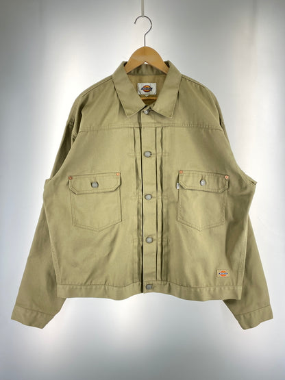 【中古品】【メンズ】 SAPEUR×DICKIES サプール ディッキーズ COTTON TRUCKER JACKET コットン トラッカー ジャケット 241M10S101 上着 アウター 142-260830-hu-33-min サイズ：L カラー：ベージュ 万代Net店