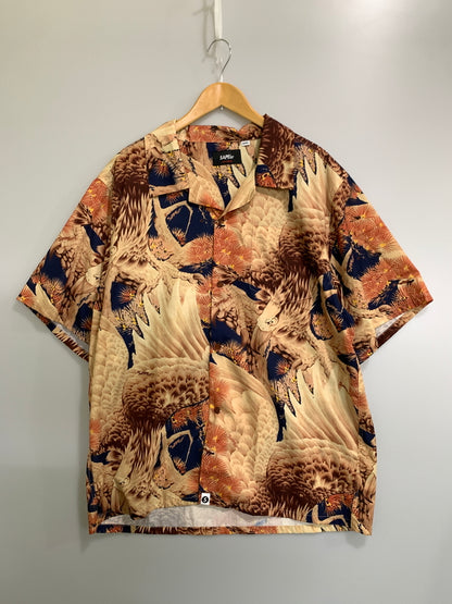 【中古品】【メンズ】 SAPEUR サプール 大鷹 S S SHIRT ショートスリーブ シャツ 半袖 シャツ 142-260830-hu-17-min サイズ：XXL カラー：ブラウン/ネイビー 万代Net店