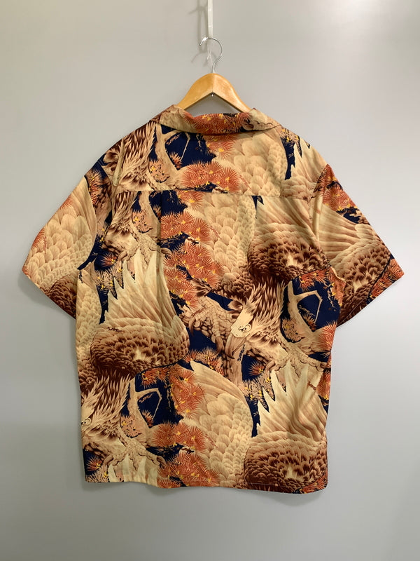 【中古品】【メンズ】 SAPEUR サプール 大鷹 S S SHIRT ショートスリーブ シャツ 半袖 シャツ 142-260830-hu-17-min サイズ：XXL カラー：ブラウン/ネイビー 万代Net店