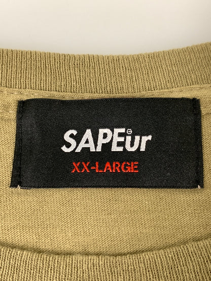 【中古品】【メンズ】 SAPEUR サプール LOGO PRINT TEE 半袖 ロゴ プリント Tシャツ ショートスリーブ メンズ トップス 142-260901-em-05-min サイズ：XXL カラー：カーキ 万代Net店