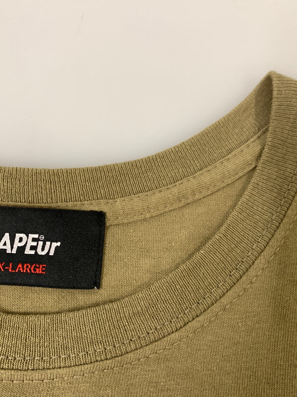 【中古品】【メンズ】 SAPEUR サプール LOGO PRINT TEE 半袖 ロゴ プリント Tシャツ ショートスリーブ メンズ トップス 142-260901-em-05-min サイズ：XXL カラー：カーキ 万代Net店