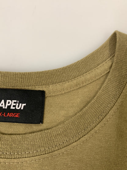【中古品】【メンズ】 SAPEUR サプール LOGO PRINT TEE 半袖 ロゴ プリント Tシャツ ショートスリーブ メンズ トップス 142-260901-em-05-min サイズ：XXL カラー：カーキ 万代Net店