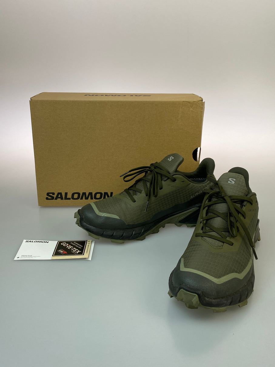 【中古品】【メンズ】 SALOMON サロモン ALPHACROSS 5 GORE-TEX 473103 Aアルファクロス 5 ゴアテックス トレイルランニング シューズ メンズ スニーカー 靴 シューズ 162-260830-em-36-min サイズ：26.5cm カラー：オリーブ 万代Net店