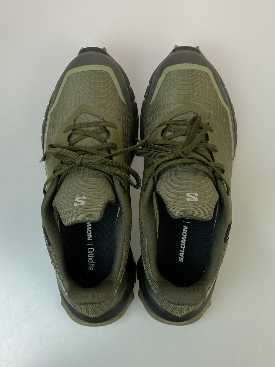 【中古品】【メンズ】 SALOMON サロモン ALPHACROSS 5 GORE-TEX 473103 Aアルファクロス 5 ゴアテックス トレイルランニング シューズ メンズ スニーカー 靴 シューズ 162-260830-em-36-min サイズ：26.5cm カラー：オリーブ 万代Net店