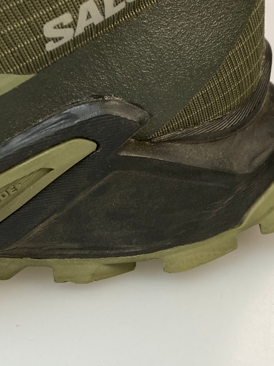 【中古品】【メンズ】 SALOMON サロモン ALPHACROSS 5 GORE-TEX 473103 Aアルファクロス 5 ゴアテックス トレイルランニング シューズ メンズ スニーカー 靴 シューズ 162-260830-em-36-min サイズ：26.5cm カラー：オリーブ 万代Net店